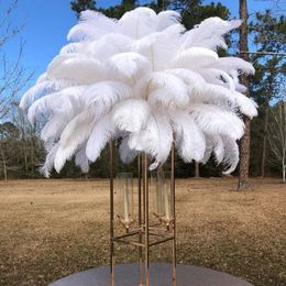 15-70CM All Size White Ostrich Feathers for Crafts Wedding Accessories Decoration Table Centrepieces Decor Plumes 6-28inch