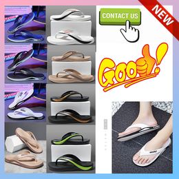 Free shipping Designer Casual Platform Slides Slippers Men Woman anti slip wear weight breathable super soft soles flip flop Flat Beach sandals