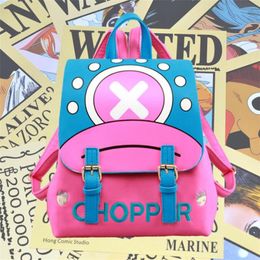 Anime One Piece Chopper Student School Shoulder Bag Cosplay Backpack Teenager Travel Rucksack Gift310G