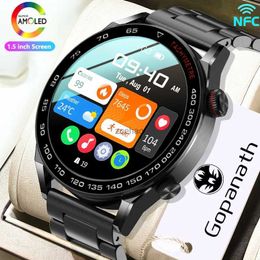 Smart Watches For Huawei Xiaomi NFC Smart Watch Men Watch 3 Pro AMOLED HD Screen Heart Rate Bluetooth Call IP68 Waterproof SmartWatch 2023 New