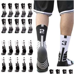 Sports Socks Creativity Collocation 0-9 Number Professional Sport Basketball Fitness Running Quick Dry Cotton For Men Drop Delivery Dhnvz