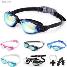 Diving Accessories New Professional Adult Anti-fog UV Protection Lens Men Women Swimming Goggles Waterproof Adjustable Silicone Swim Glasses YQ240119