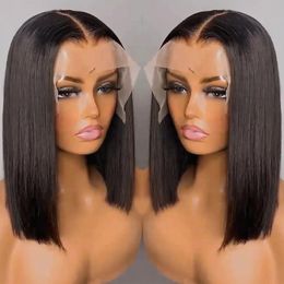 13x4 HD Lace Frontal Wigs Straight Short Bob Wig Human Hair Wigs for Women Brazilian Pre Plucked 4x4 Lace Front Human Hair Wig