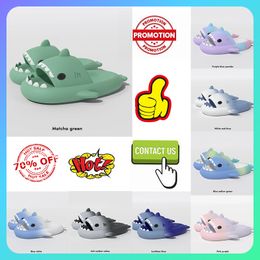 Designer Casual Platform shark Slides Slippers Men Woman anti rainbow fashion resistant Light weight breathable Low cut super soft sandals size36-45