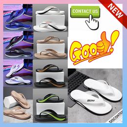 Free shipping Designer Casual Platform Slides Slippers Men anti slip wear-resistant super Light weight flip flops with floral bathroom Flat Beach sandals