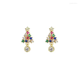 Stud Earrings Mini XINGX Winter Christmas Tree For Women Small Exquisite Special-Interest Design