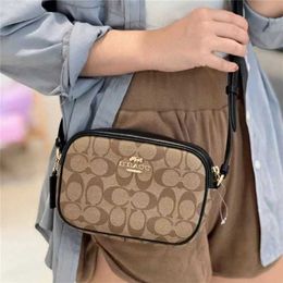 New Classic Coating Old Flower One Shoulder Crossbody Mini Jamie Zipper Camera Small Square Bag for Women 3641