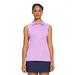 Women's Tanks Slim Sleeveless Polo Shirts Solid Sports Clothing Tennis Polos UPF50 Protection Vest Running Wear Fashion T-shirts