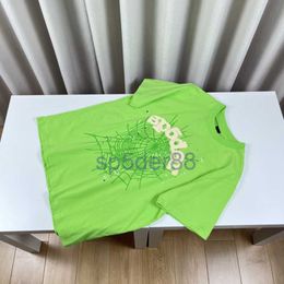 Tshirt Man Sp5der Designer Shirt Green Graphic Tee Summer Spider Hoodie 555 Printing Women High Quality Short Sleeve Free People Clothing Crew Neck 9B8I