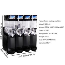 Electric Automation Commercial Slush Machine with 2 Tank Slush Ice Machine Industrial Frozen Drink Slush Machine