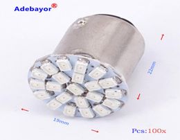 100X 1157 P214W P215W 7528 BAY15D 22 3014 SMD 1206 Car LED Brake stop parking Turn Light Automobile Wedge Lamp white red7282126