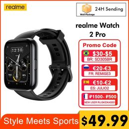 Watches realme Watch 2 Pro Global Version 1.75" Large Color Display IP68 Water Resistant 90 Sport Modes 14Day Battery Life Smart Watch
