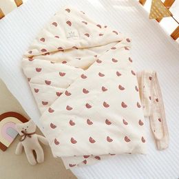 Blankets Born Baby Muslin Sleeping Bag Cotton Stuff Envelope Blanket Cartoon Swaddle Wrap Bed Quilt