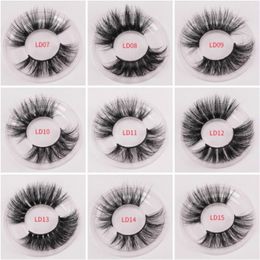 100% 25mm Lashes 3D False Eyelashes Crisscross Natural Fake Makeup Mink Extension Eyelash514