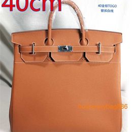 40 Handbags Custom Leather Bag Full Leather Canvas Men's and Women's Universal Handbag Large Capacity Cowhide Travel Bag HB WE7I