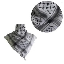 Scarves 652F Dustproof Adult Shemagh Scarf Multi Purpose Lattice Pattern Keffiyeh Headscarf Adjustable Religious Outdoor