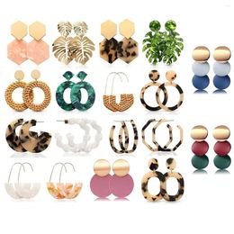Stud Earrings 12/16/18 Pairs Statement Rattan For Women Girls Hoop Drop Dangle Fashion Jewellery Set Hypoallergenic