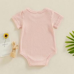 Rompers Born Baby Boy Girl Clothes Short Sleeve Bodysuit Infant Spring Summer Crew Neck Romper Jumpsuit Outfit