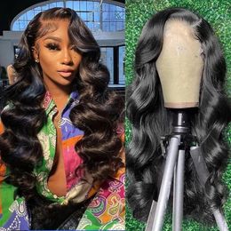 Body Wave Lace Front Wig 13x6 HD Transparent Lace Frontal Wig 100% Real Human Hair Wigs for Women and Girls Black Wig