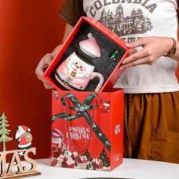 Mugs 500ml Cute Handmade Cartoon Christmas Santa Ceramic Coffee Multiuse For Tea Funny Gifts