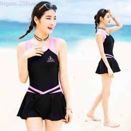 VERZY Pretty One Piece Swimsuit Skirt Women Beach Swimwear Dress Cute Sexy A-Line Print Young Ladies Bathing Suit SQ18047 7QFA