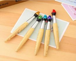 Cute Kawaii Wooden Ballpoint Pen Creative Ball pens For Kids Writing Students School Gift Novelty Korean Stationery GA3172855093