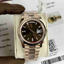 Automatic Watch Day-date Chocolate Brand-new Gold Wrapped Best Quality 40mm Model 3255 Movement Automatic Waterproof Fashion Men's Watch