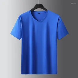Men's T Shirts Arrival Fashion Suepr Large Summer Smooth V-neck Short-sleeved T-shirt Plus Size XL 2XL 3XL 4XL 5XL 6XL 7XL 8XL