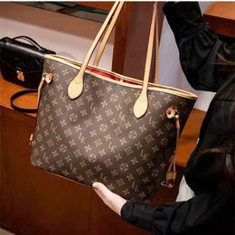 Tygväska designer väskor plånbok handväska mode totes läder messenger axel kvinnor väskor hög kapacitet komposit shopping väskor gammal blomma brun