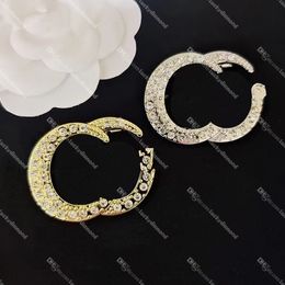 Full Diamond Broche Letter Designer Brooch for Women Crystal Rhinestone Alphabet Pins without Box Suits Sweater Jewellery