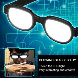 Sunglasses White Decor Anti-break Cosplay Light Up Glasses Party Luminous Eyewear LED Anime Spoof Prop For Decoration