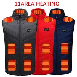 Jackets 11 Areas Self Heated Vest Men woman Heating Jacket Heated USB Powered Body Warm Heating Thermal Vest Women Winter Clothing