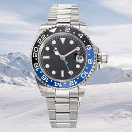 Gliding clasp 40mm mens watch Pepsi automatic mechanical ceramics watches 904l steel dive wristwatches sapphire luminous rlx watches montre de luxe