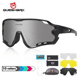 Sunglasses Queshark Women Men Polarized Cycling Sunglasses Sports Mtb Bicycle Eyewear Riding Road Uv Mirror Bike Glasses Goggles Qe44