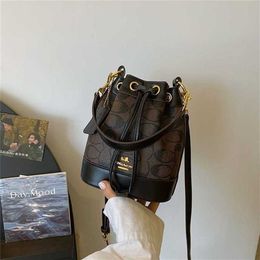 Women's New Fashion Light Luxury Western Style One Shoulder Crossbody Drawstring Bucket Mobile Phone 80% off outlets slae