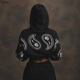 Women's Hoodies Sweatshirts SPORT Paisley Print 100% Cotton Terry Cloth Cartoon Hip Hop Men Oversized Hooded Unisex Pulloveryolq