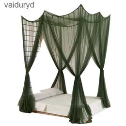 Mosquito Net Mosquito Net Bedroom Luxurious Four-Door Fit King and Queen Double Beds Netting Elegant Green Netting Bedroom Decor Canopyvaiduryd