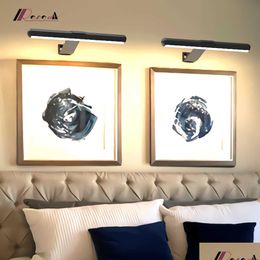 Wall Lamps Painting Picture Light Portrait With Remote Living Room Wireless Lamp Art Display Rechargeable Battery Operated P O Drop Dhaxf