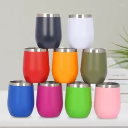 Water Bottles Double 304 Stainless Steel Eggshell Cup Coffee Insulated Cold Wine Glass Plastic Egg Home Office Portable