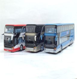 132 Double Deck Bus Alloy Sound And Light Return Car Model Children039s Toys With Lights Christmas New Gift LJ2009304945740