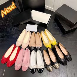 Luxury Chanelee Designer Black Ballet flat quilted leather padded ballet round head Luxury velvet Spring autumn women dress shoes Women outdoor sports casual shoes