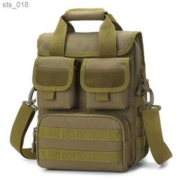 Outdoor Bags Outdoor Tactical Handbag A4 School Bag Army Camouflage Messenger Bag Men's Tool Bags Waterproof Backpack Shoulder Bags 2024 NewH24119