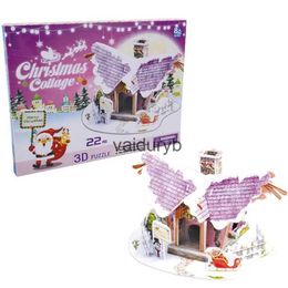 Blocks 3D Puzzles For Kids Christmas Village Theme Puzzles White Snow Scene Theme Small Town Christmas 3D Puzzles Decorations Gifts Forvaiduryb