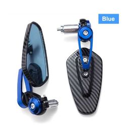 Other Interior Accessories 22 Inch Universal E-bike Motorcycle Handlebar Inversion Side Mirrors Carbon Fibre Floral Retro Style Modification Accessories