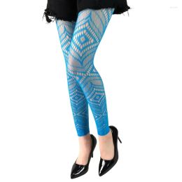 24 New Women Socks High Waist Fishnet Footless Leggings Patterned Tights Pantyhose Sexy Thigh Stockings Gifts