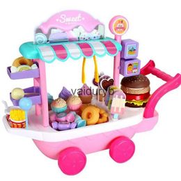 Kitchens Play Food Pretend Play Kitchen Toys For ldren Oyuncak Mini Ice Candy Cart House Car Rotatable Toy For Girl 2-10 years oldvaiduryb