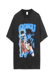 Men039s TShirts Anime Tshirt Harajuku Vintage Tshirt Men Streetwear Manga Goku Graphic T Shirts Cotton Retro Washed Tops Summ5529061