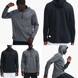 LU L Men Hoodies Outdoor Pullover Sports Long Sleeve Yoga Wrokout Outfit Mens Loose Jackets Training Fitness Clothe luxury brand t shirt Fitness Clothes465