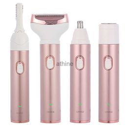 Epilators 4 in 1 Women Shaver Painless Hair Removal Epilator Shaving Machine Face Beard Eyebrow Nose Body Electric Razor YQ240119