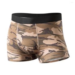 Underpants Men Shorts Briefs Print Underwear High Elastic Breathable Cotton Mid-rise U-convex